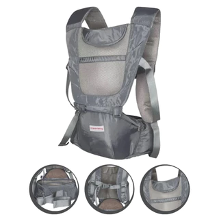 Canguru Para Bebe Ergonomico 6x1 Cinza Passeio Importway em Oferta na Shopee