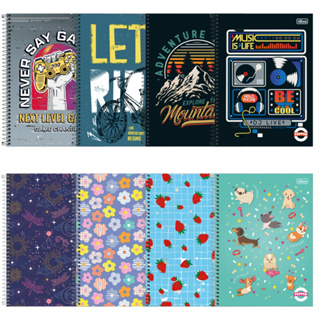 Caderno Universitário 10 Matérias TILIBRA Masculino ou Feminino 160 Folhas - Escolha o Modelo