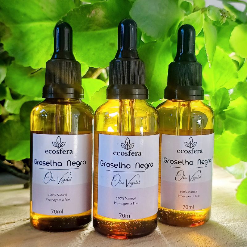 Óleo Vegetal de Groselha Negra 100% Puro e Natural - Controle Dermatite ...