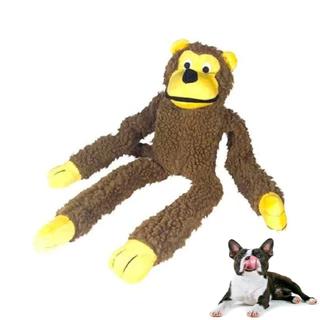 Brinquedo Pet Macaco de Pelúcia com Apitos para Cachorro Chalesco Pet