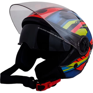 CAPACETE FW3 X OPEN UP FOX COM OCULOS INTERNO