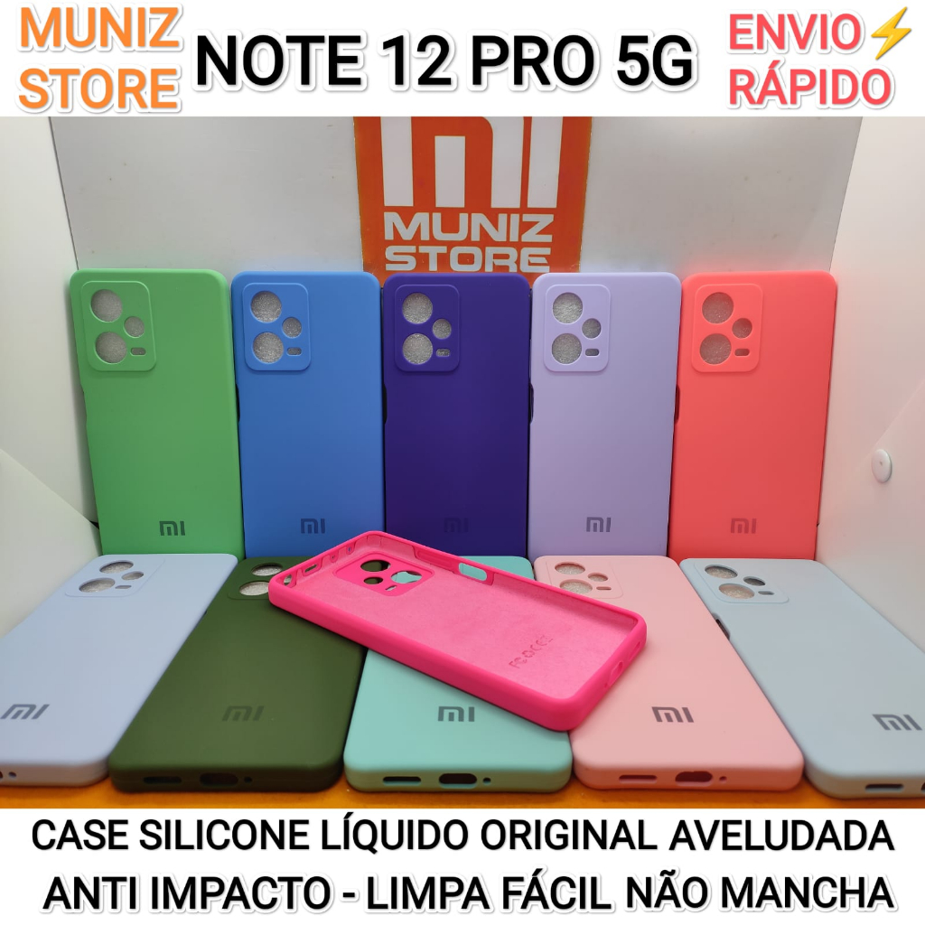 Capinha Xiaomi Redmi Note 12 Pro 5g Capa Silicone Líquido Com Logo