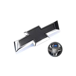 Emblema Volante Chevrolet Spin Cruze Prisma Sonic Cobalt Onix Black Piano 1,8 x 5,8.