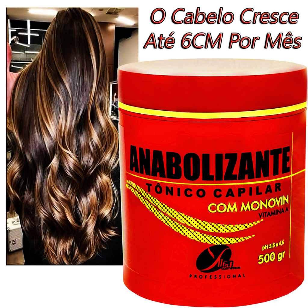 Melhor creme Crescer cabelo Suplemento capilar Original Anabolizante ...