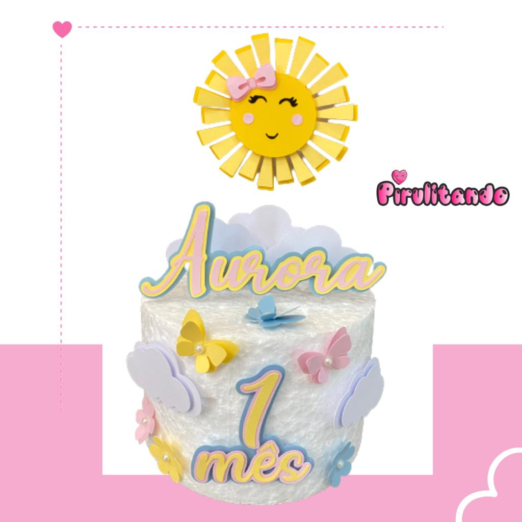 topo de bolo raio de sol topper sunshine festa aniversario | Shopee Brasil