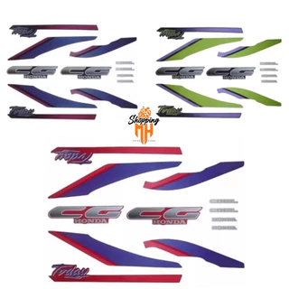Kit Faixa Adesiva CG 125 Today 1993 93 - Vermelho/Preto/Azul