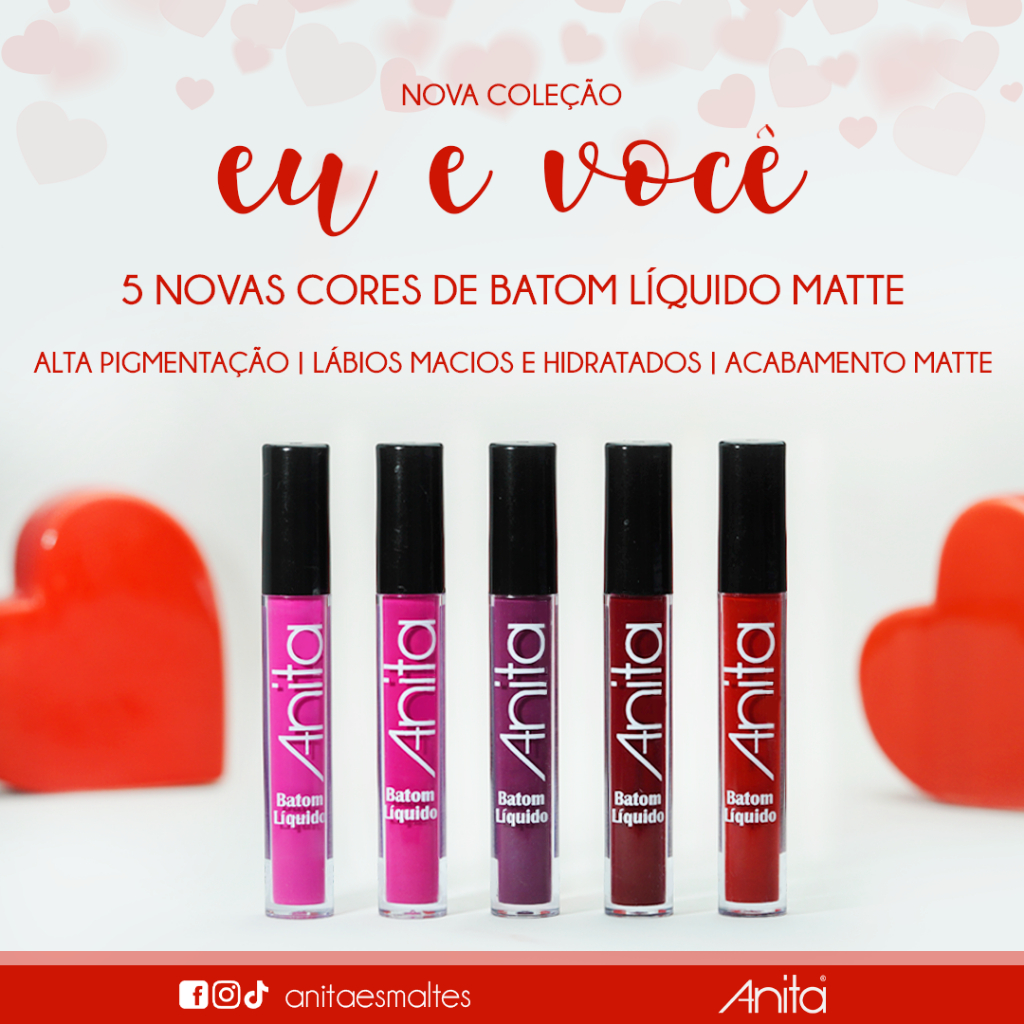 Batom Líquido Matte Anita Cosméticos 4ml * Escolha sua cor*