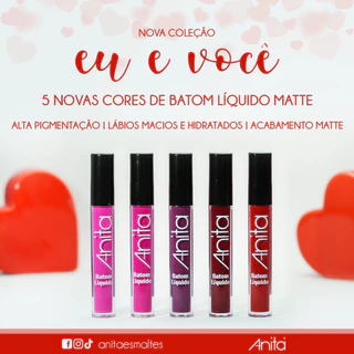Batom Líquido Matte Anita Cosméticos 4ml * Escolha sua cor*