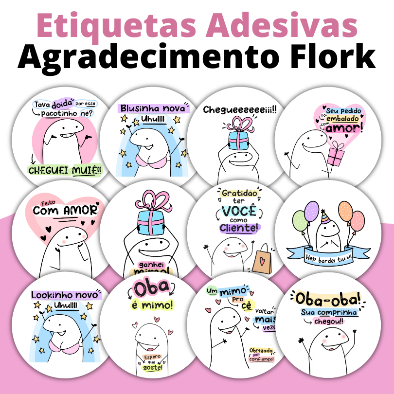 100 Etiquetas Adesivas De Agradecimento Flork Shopee Brasil 3120