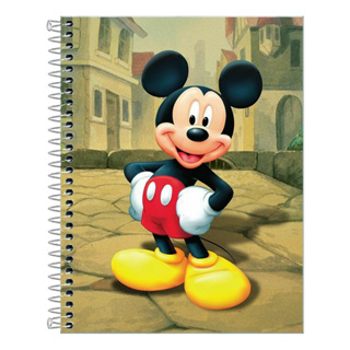 Caderno Mickey Mouse Capa dura 1,10 ou 20 Matérias