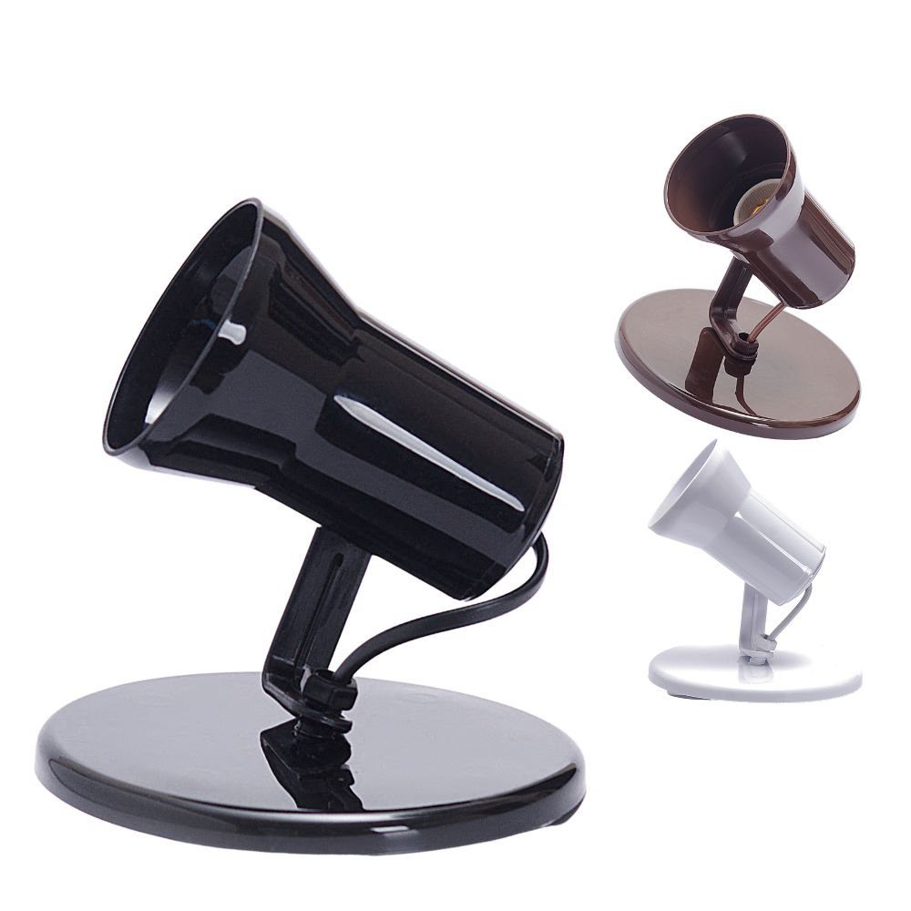 Luminária Spot Sobrepor Teto ou Parede 1 Foco Soquete Porcelana E27 Foco Direcionável Branco