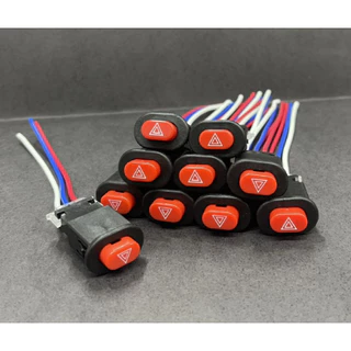 Kit Botão Pisca Alerta On Off Para Motos Carro Universal