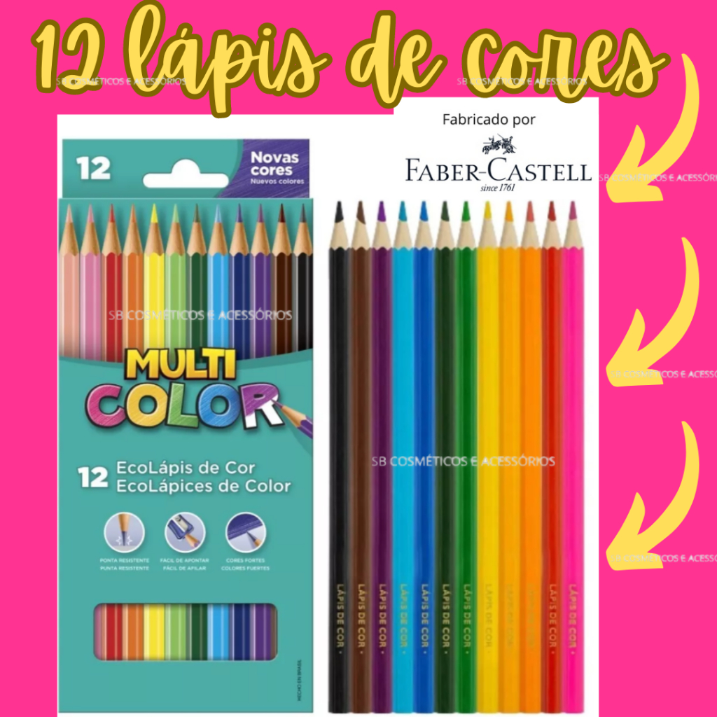 Lápis de Cor Faber-Castell Super Soft 24 Cores - Le biscuit