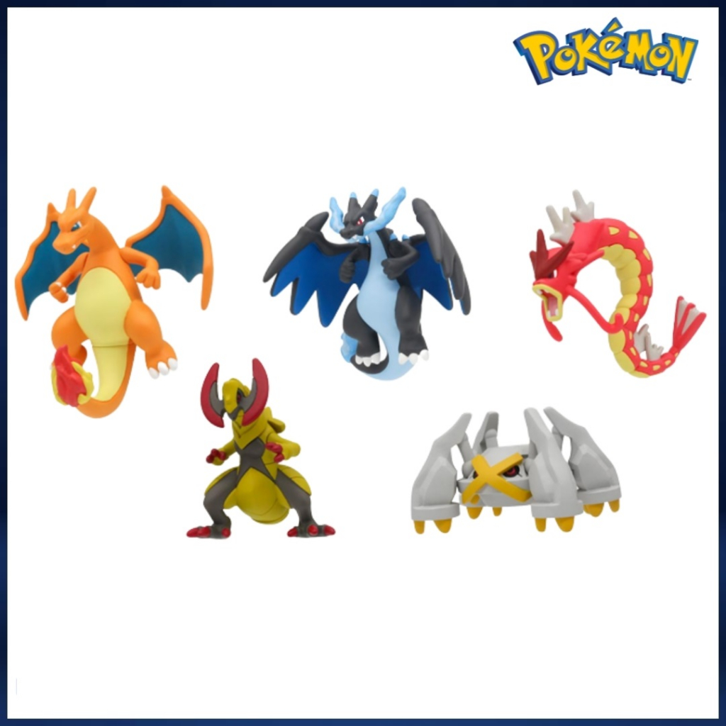 Bonecos Pokémon Raro Mega Charizard X Y Pokémon Go Tomy 15cm