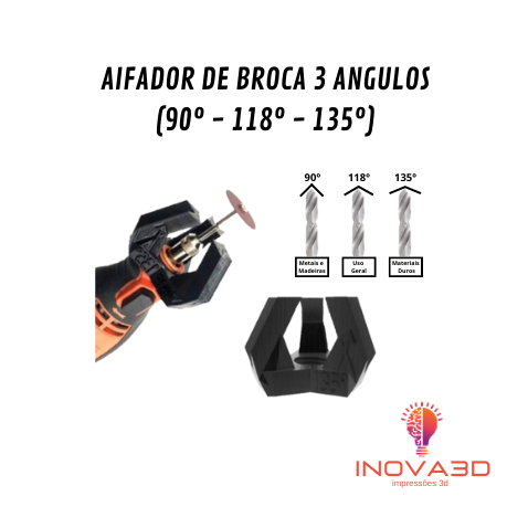 - Afiador de Broca 3 em 1 (90º, 118º, 135º) dremel bosch retífica