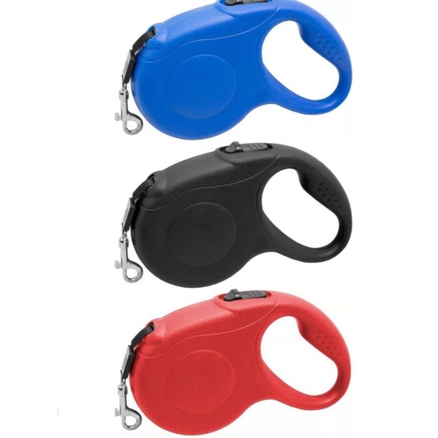 Guia De Passeio Retrátil 3 metros para Pet Cachorro Botão De Controle Para Regulagem Segurança