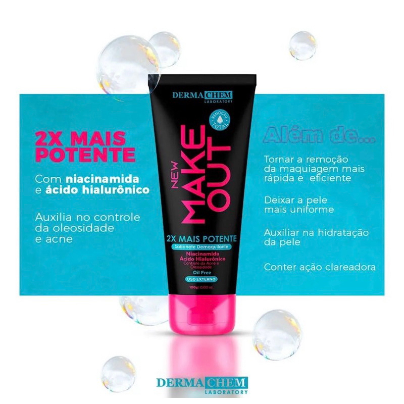 Sabonete Demaquilante para Pele Oleosa New Make Out Dermachem ...