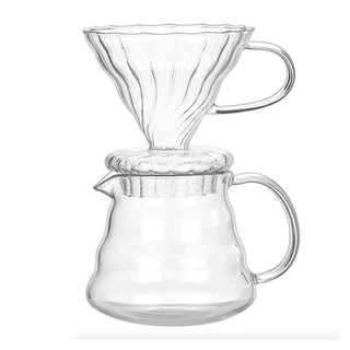 Jarro com suporte para coador de café - em vidro - 600ml