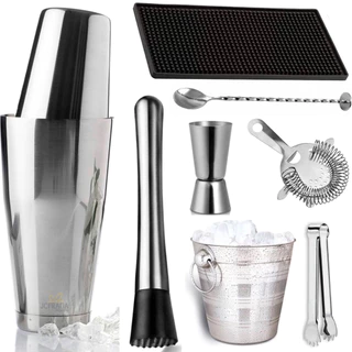 Kit Bartender Completo coqueteleira boston Profissional Barmat Coqueteis Drinks