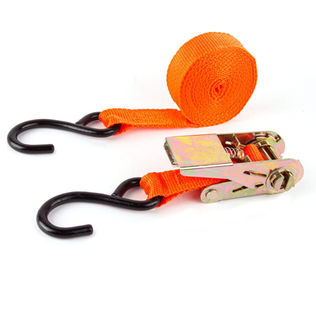 Cinta Catraca Para Amarração De Carga 4,5 Metros Tração Catracada laranja