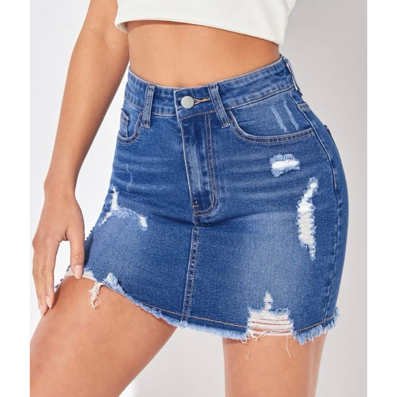 saia jeans | Shopee Brasil