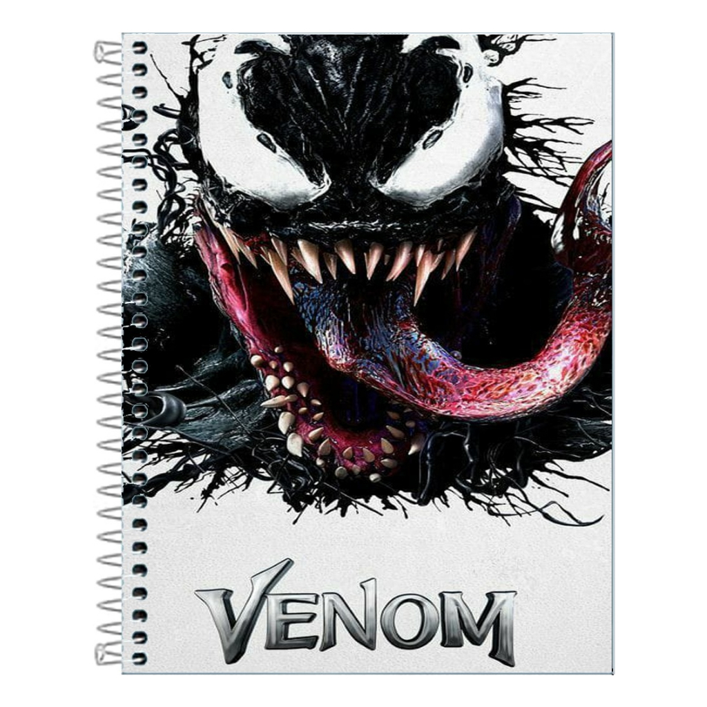 Caderno Capa dura Venom 1,10 ou 20 Matérias