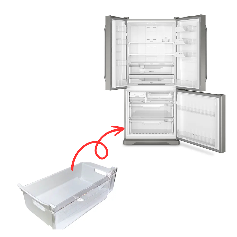 GAVETA INFERIOR FREEZER GELADEIRA ELECTROLUX Dm84x/db84