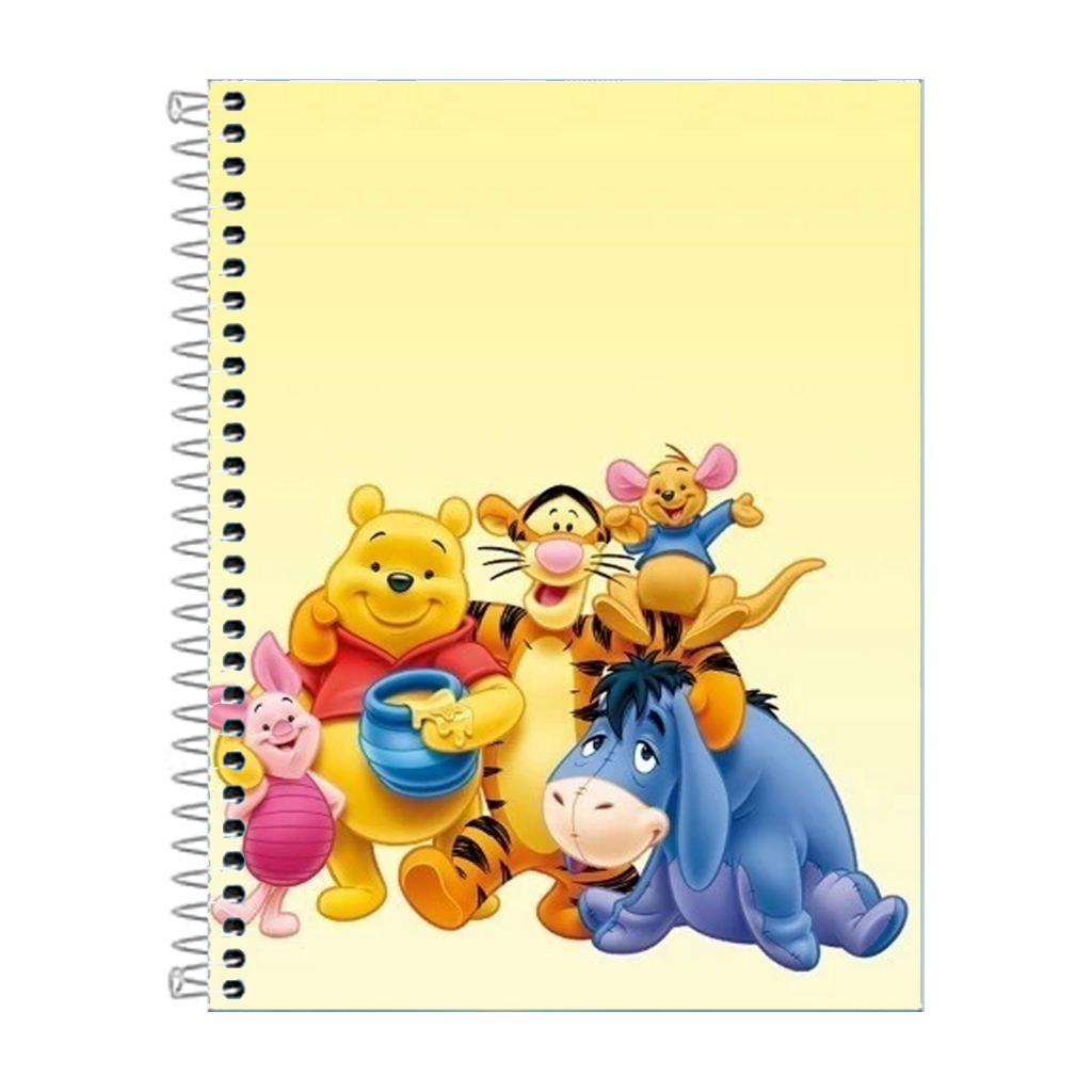 Caderno Capa dura Ursinho Pooh 1, 10 ou 20 matérias | Shopee Brasil