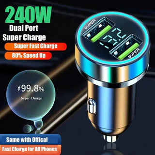 Carregador Veicular Rápido Duplo Usb 3.1A LED super Rápido Carregadores de Celular Carro Tomada USB Turbo Automotivo Android iPhone