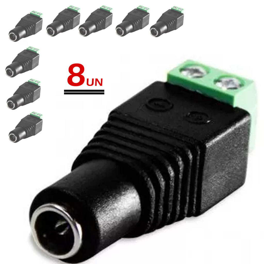 Conector Plug P4 Fêmea com Borne kit 8 un | Shopee Brasil