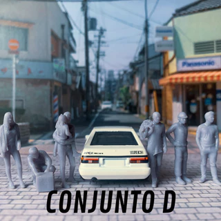 Conjunto D Action Figures Figuras Humanas 1:64 para dioramas Hot Wheels Matchbox Greenlight Tomica Maisto