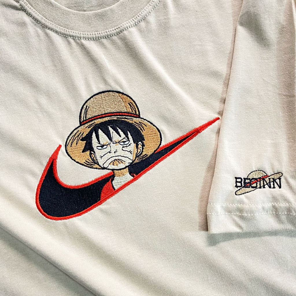 Camiseta Gear 5 Luffy Bordado anime One piece blusa anime camisa 100%  algodao