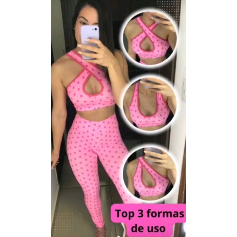 CONJUNTO ACADEMIA CALÇA+TOP 3 FORMAS DE USAR