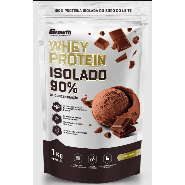 WHEY PROTEIN ISOLADO CHOCOLATE (1KG) – GROWTH SUPPLEMENTS