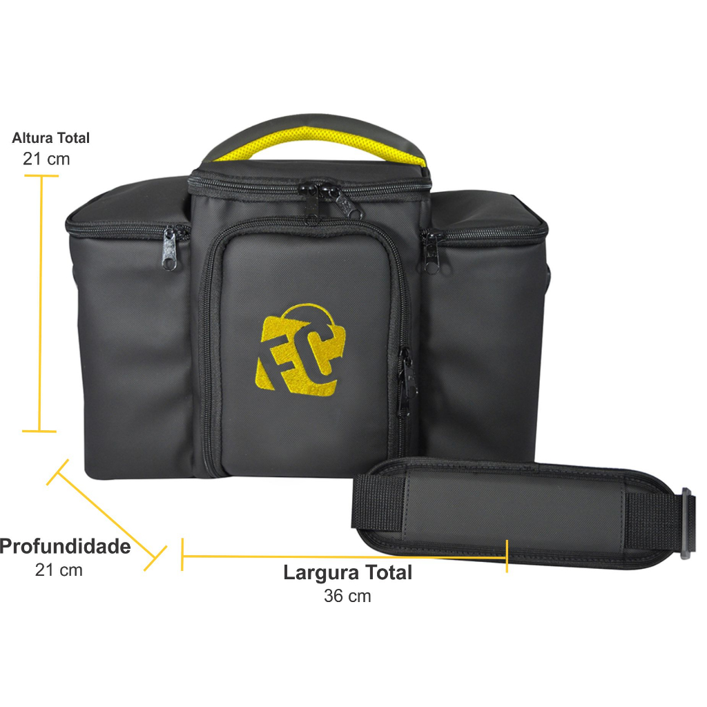 Bolsa Térmica Fitness Top - Preta Marmita Academia Dieta Porta Coqueteleira