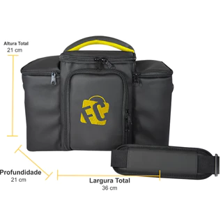 Bolsa Térmica Fitness Top - Preta Marmita Academia Dieta Porta Coqueteleira