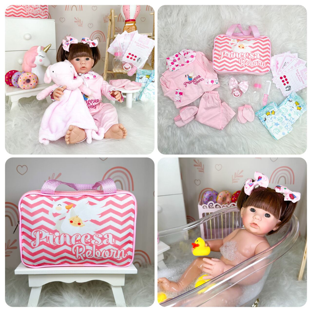 Boneca Bebê Reborn Realista Barata Corpo de Silicone Completa | Shopee ...