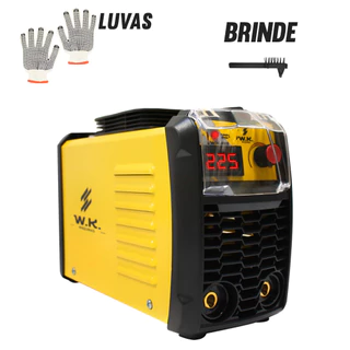 Inversora de Solda WK 225 220V + Escova de Aço + Luva Pigmentada