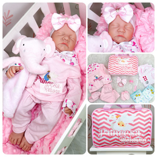Boneca Bebê Reborn 100% Silicone 20 Itens Bolsa Maternidade