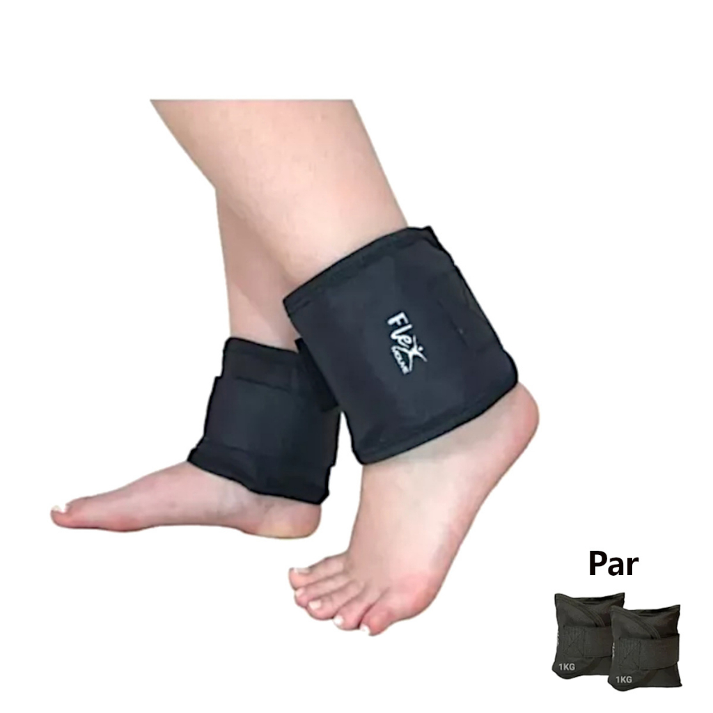 Caneleira Tornozeleira Peso Par 1Kg Profissional Treino Perna Glúteos Envio Imediato