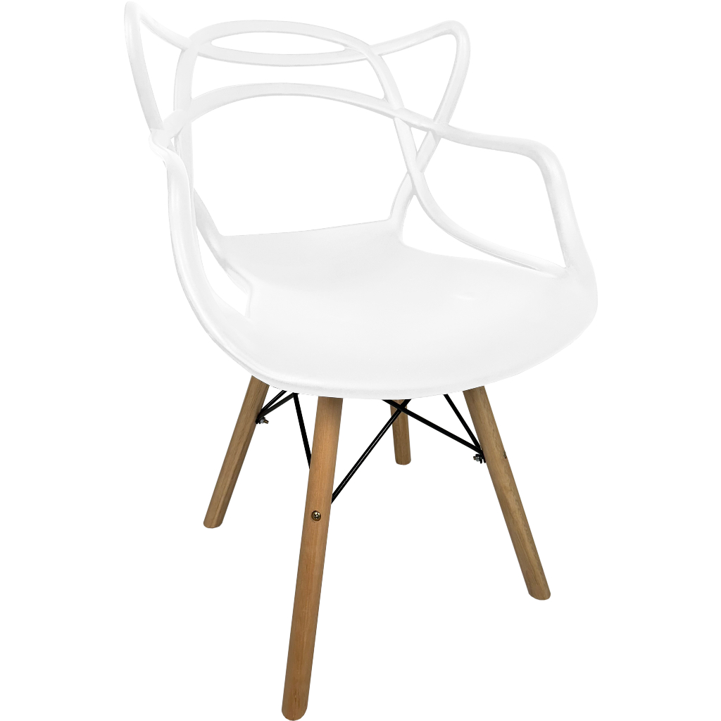 Cadeira Allegra Eiffel Charles Eames Pé Madeira Eucalipto