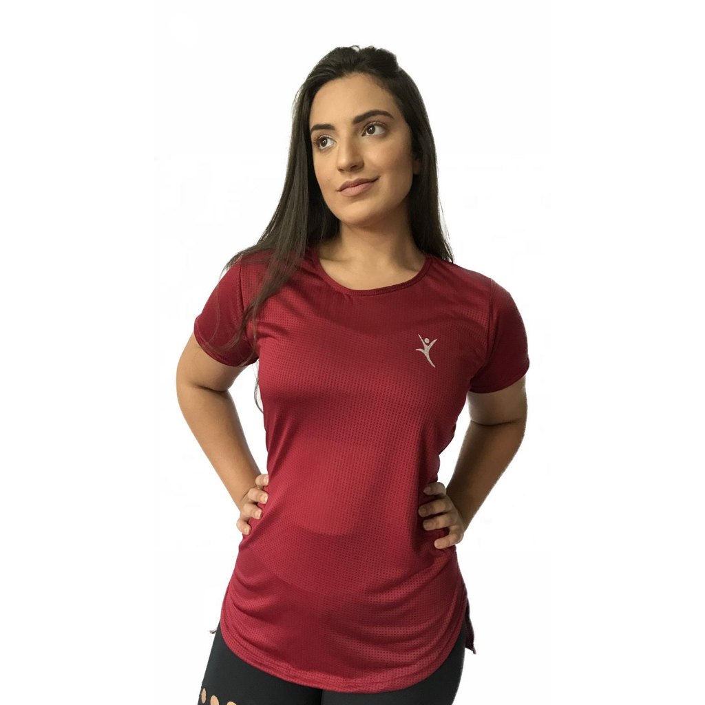 Blusa Academia Feminina Tapa Bumbum Long Line Dry Fit Camiseta Sobre  Legging - Escorrega o Preço