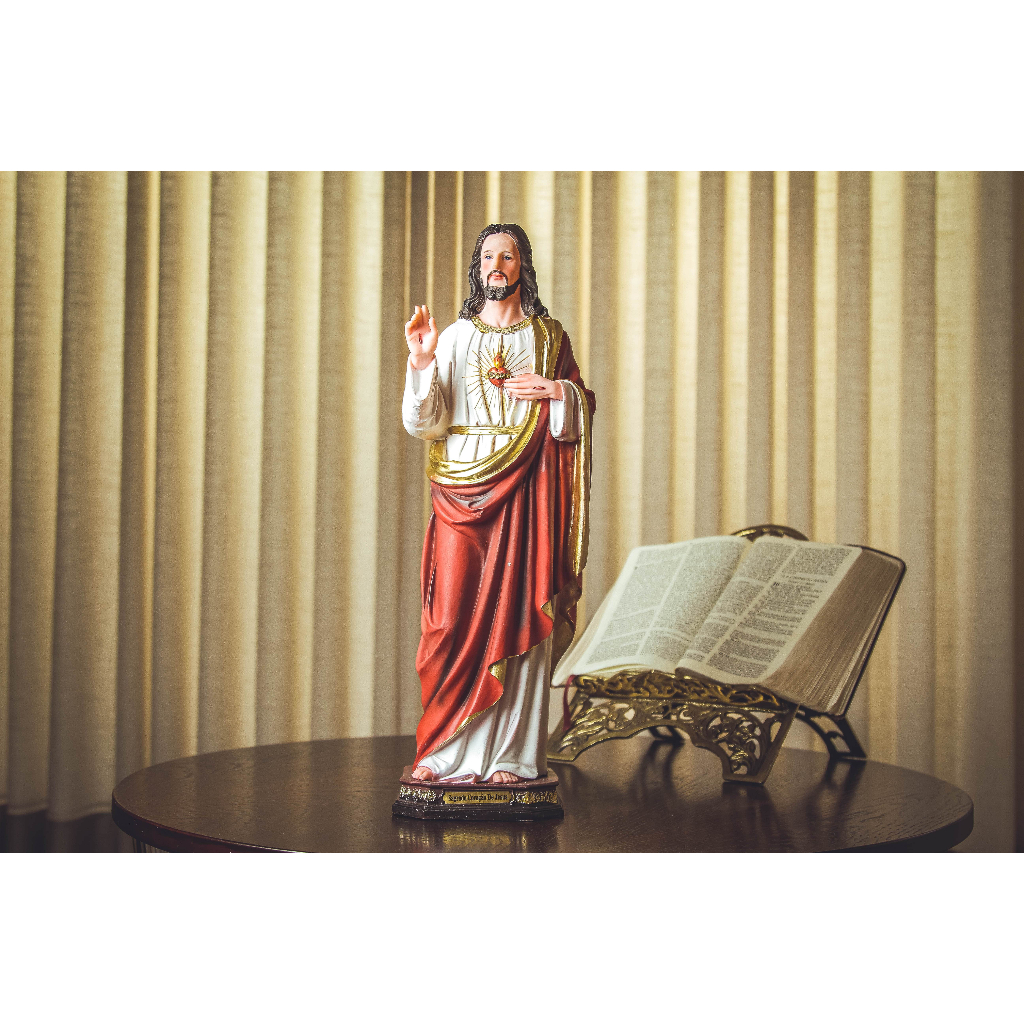 Imagem Sagrado Coração de Jesus Resina Importada 45cm