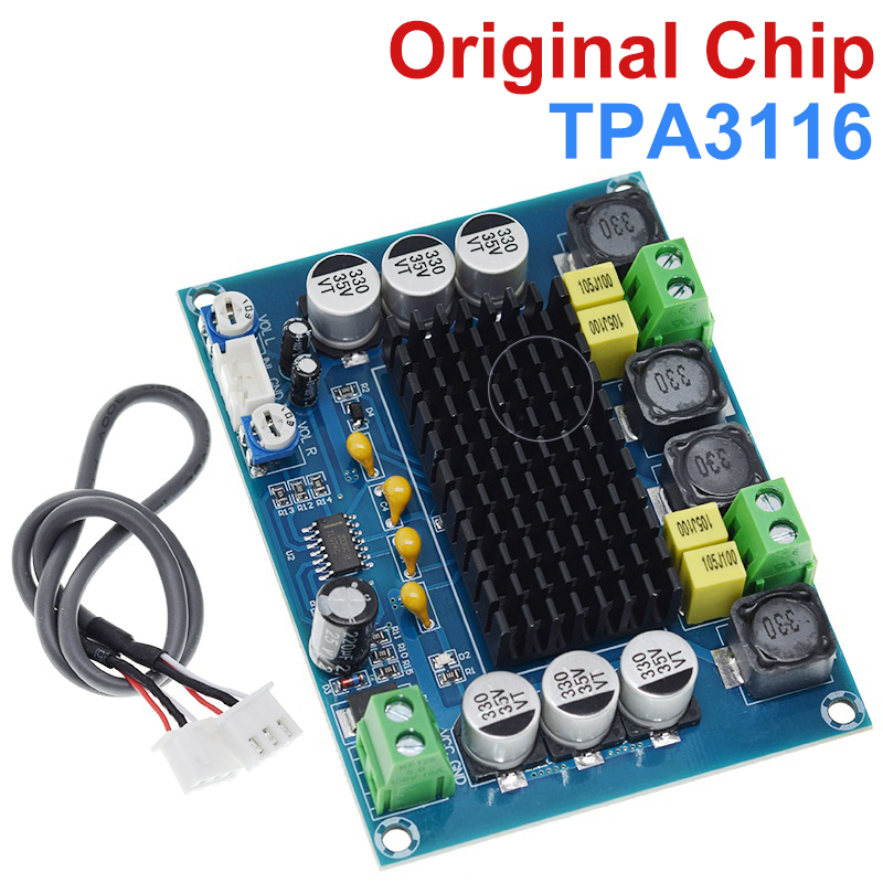 Carte Ampli Audio Bluetooth 4.0 TPA3116D2 - 120W X 2 - Pour Enceintes, Home Cinema, Projets DIY - Haute Fidélité