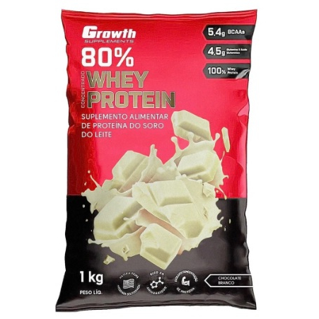WHEY PROTEIN CONCENTRADO CHOCOLATE BRANCO (1KG) – GROWTH SUPPLEMENTS
