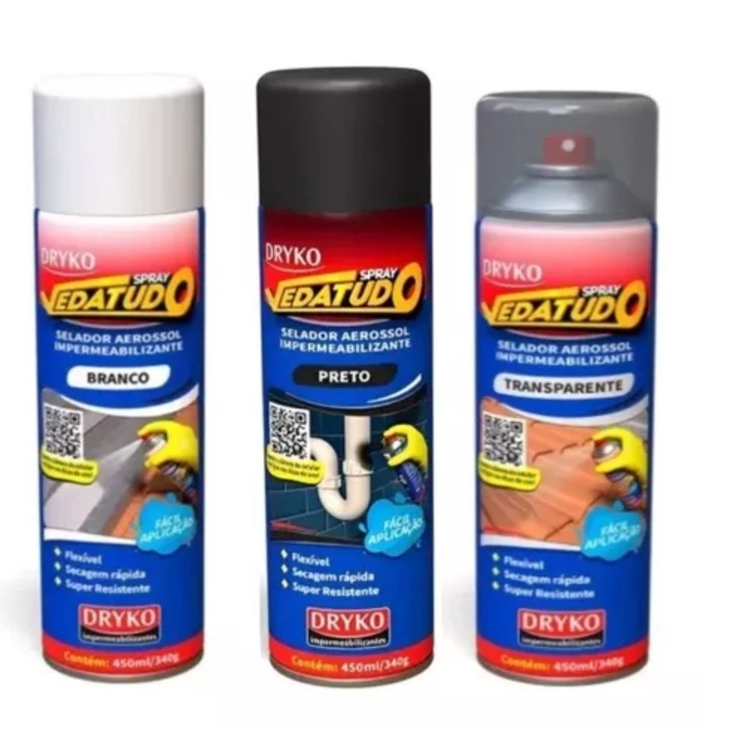 Kit 2 Spray Vedatudo Vazamentos De Agua Reparo Telha Laje Calha ...