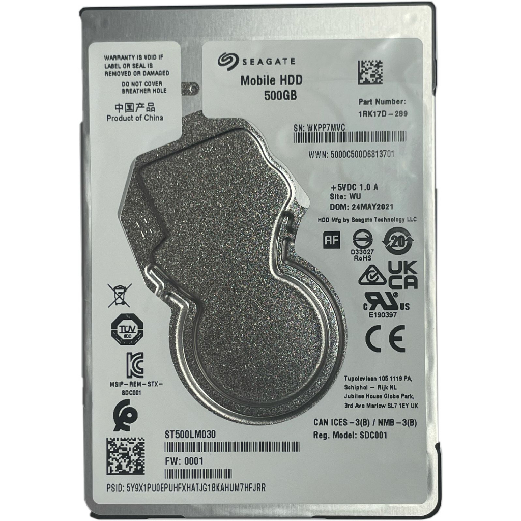 SEAGATE MOBILE HD 500GB SATA 3 SDC001 NOVO C/Garantia