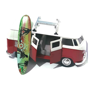 Miniatura Carrinho Kombi Com Prancha 1963 com prancha