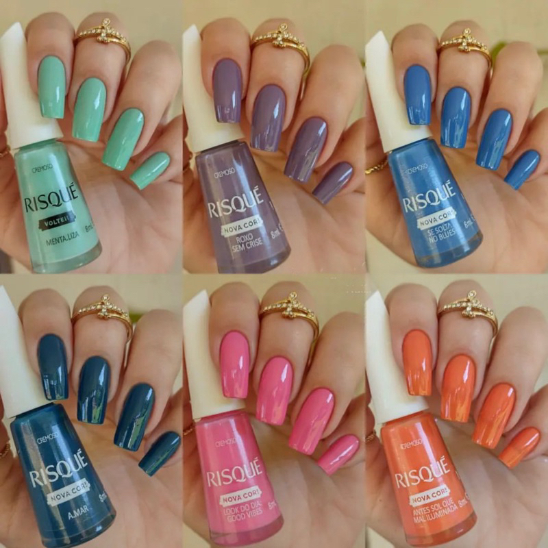 Esmalte Risqué Novas Cores - Escolher | Shopee Brasil