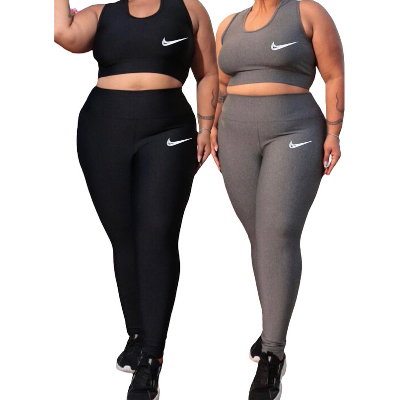 kit top e legging lisa suplex Plus size